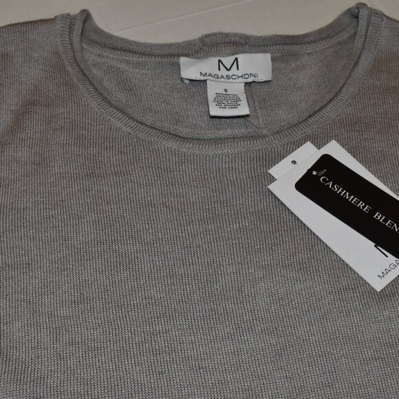 Magaschoni Long Sleeve Pullover Cashmere Blend Fall Sweater Top - Picture 4 of 11